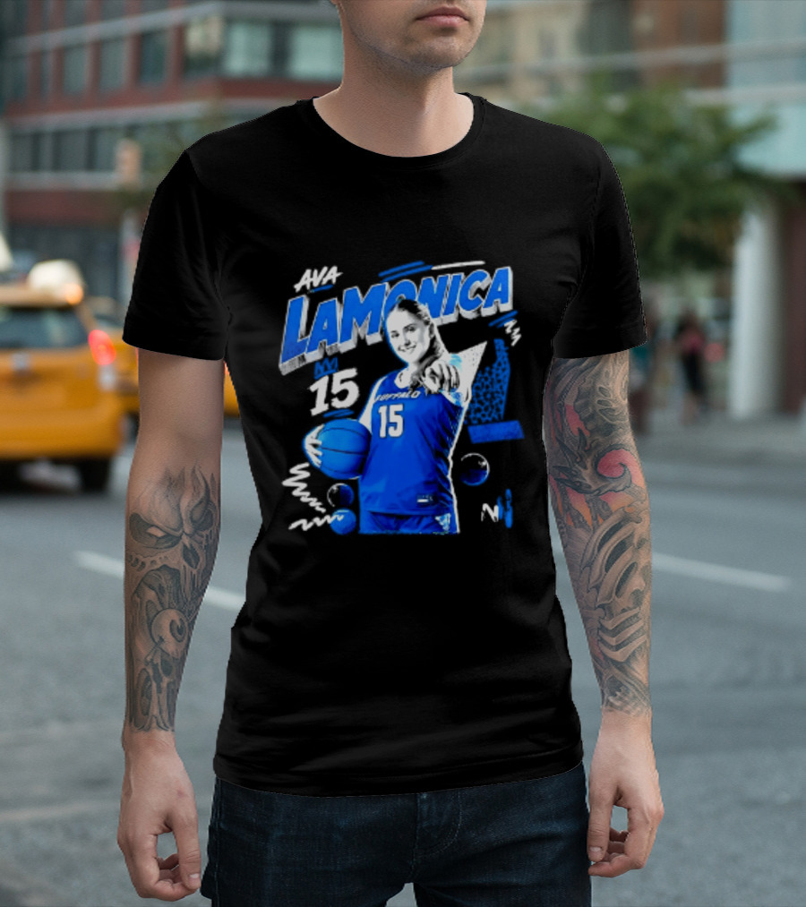 Ava LaMonica 15 Buffalo Bulls NCAA Women's Basketball Player Jersey Number T-Shirt