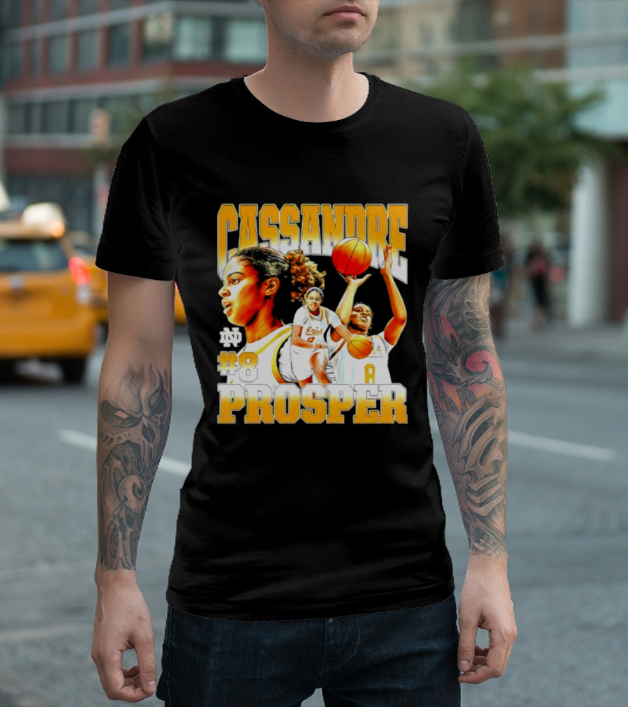 Cassandre Prosper 0 Notre Dame Women's Basketball 8 NCAA Player T-Shirt
