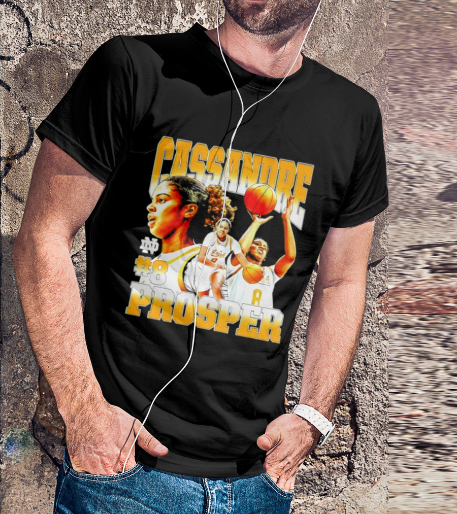 Cassandre Prosper 0 Notre Dame Women's Basketball 8 NCAA Player T-Shirt
