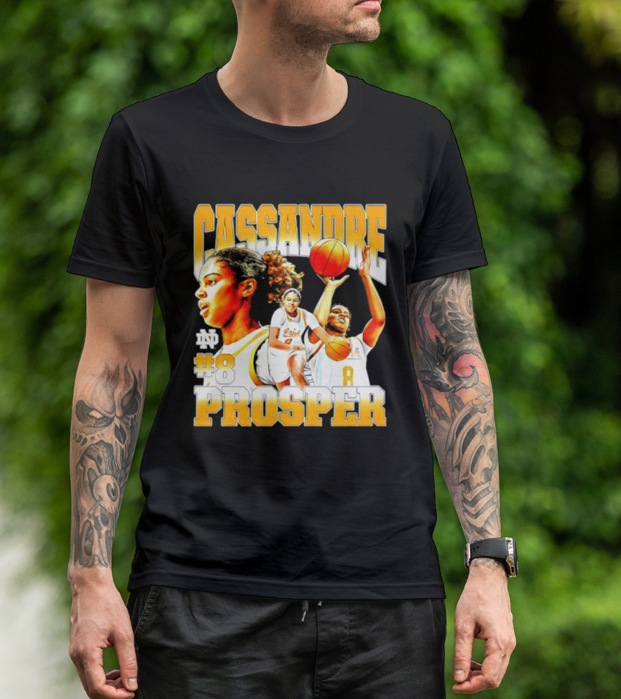 Cassandre Prosper 0 Notre Dame Women's Basketball 8 NCAA Player T-Shirt