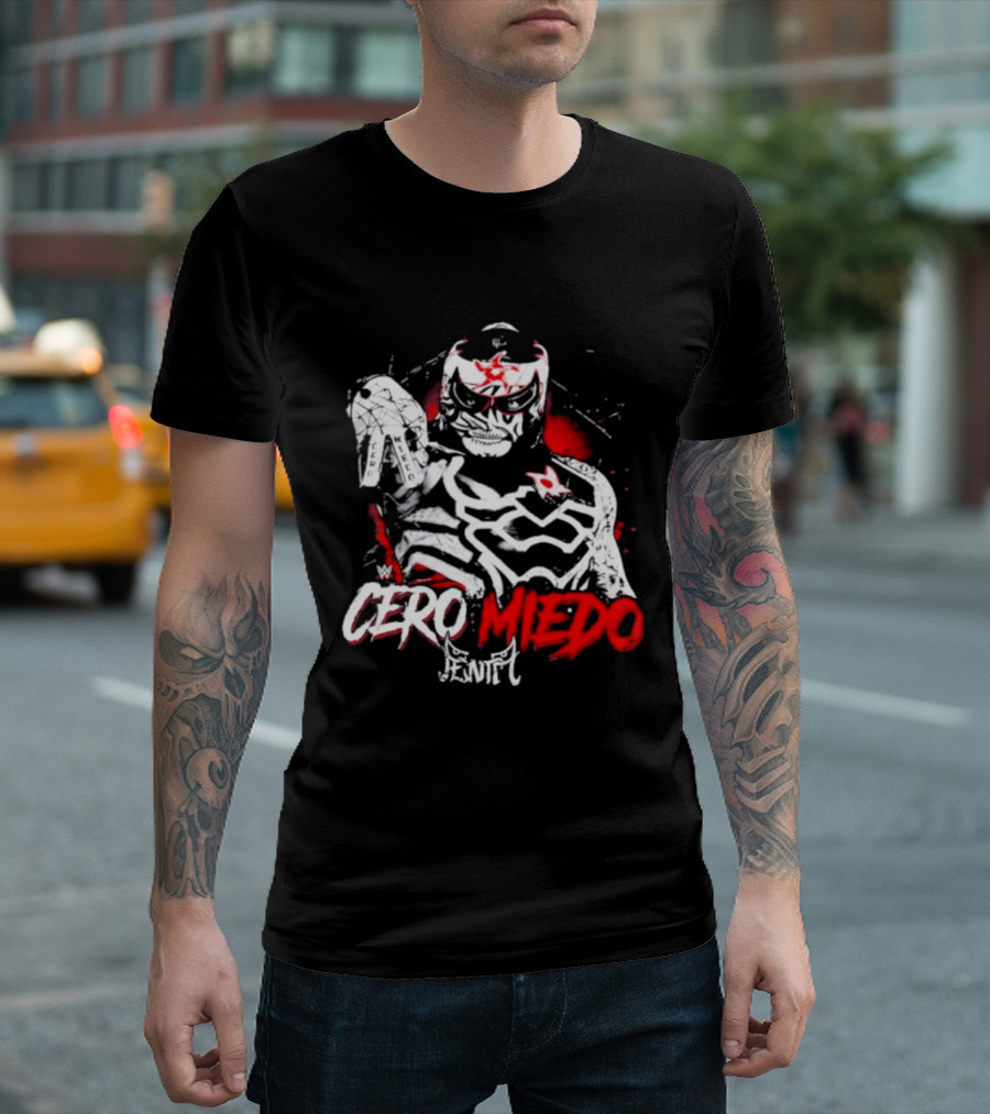 Cero Miedo Penta Hand Sign WWE Photo T-Shirt