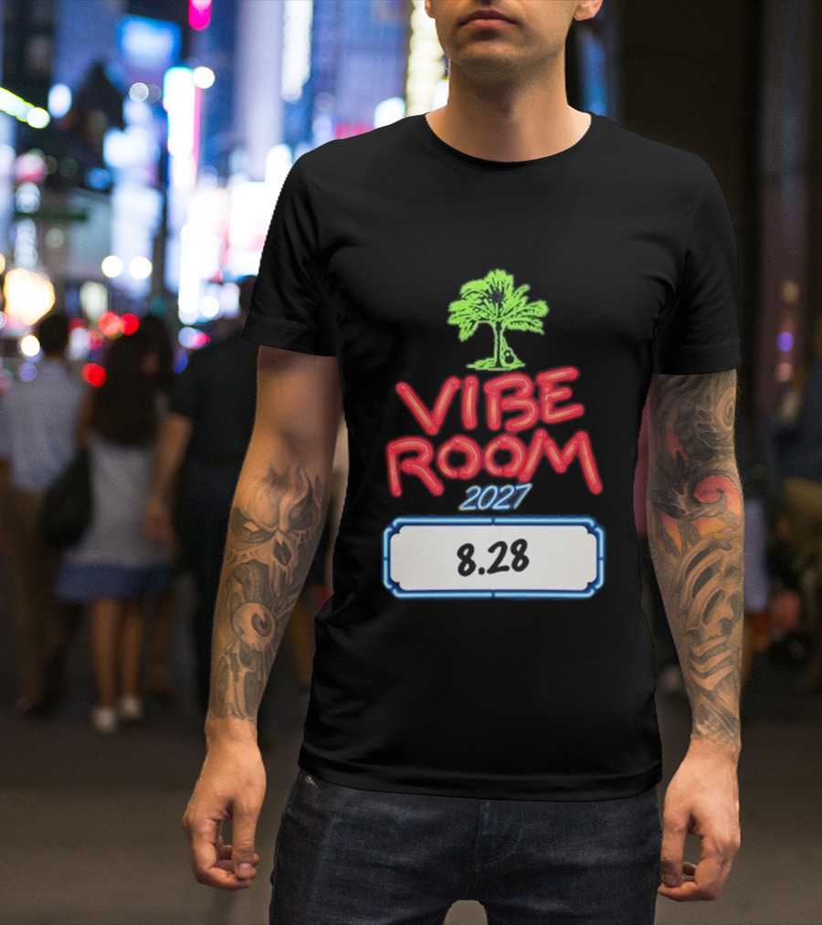 Kenny Chesney Vibe Room 8 28 2027 Tour Date Palm Tree T-Shirt