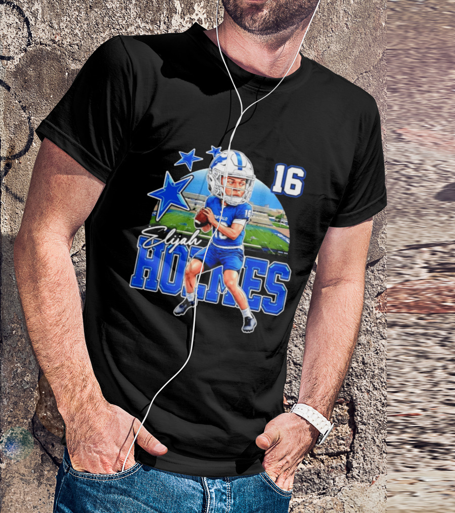 Elijah Holmes 16 Buffalo Bulls NCAA Football Caricature T-Shirt