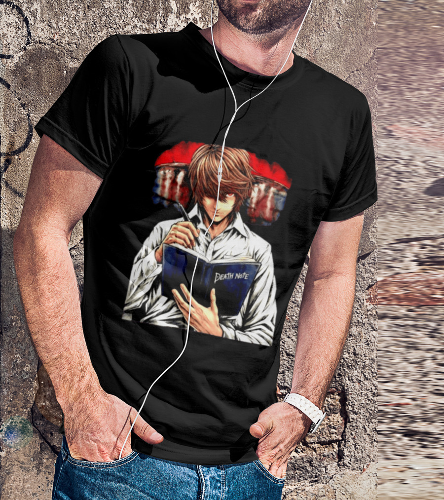 Light Yagami Intense Look Death Note Anime Fan Favorite T-Shirt