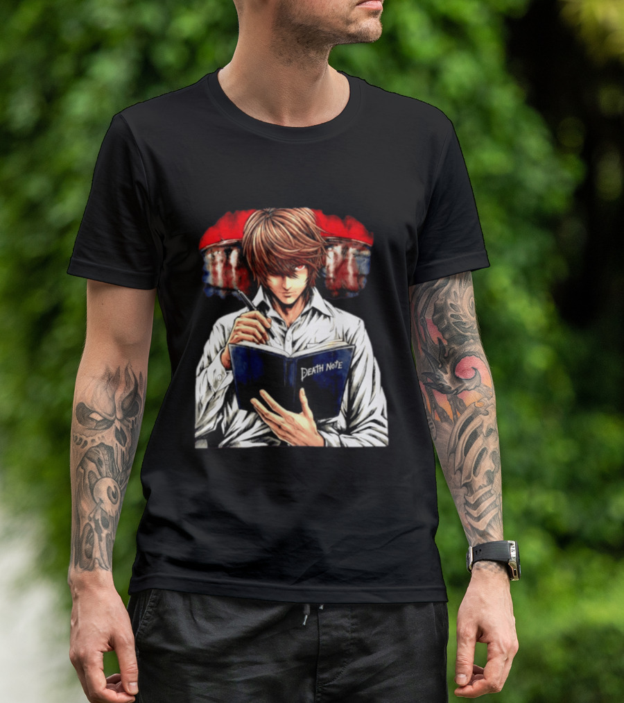 Light Yagami Intense Look Death Note Anime Fan Favorite T-Shirt