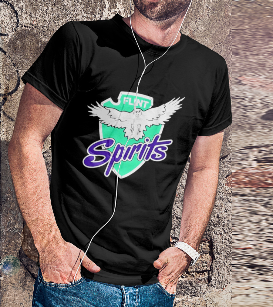 Flint Spirits Eagle Shield Vintage Sports Team T-Shirt