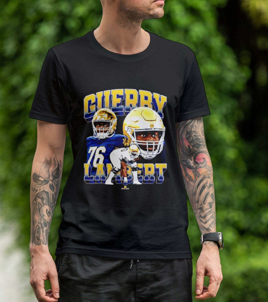 Guerby Lambert 76 Notre Dame NCAA Football Player T-Shirt