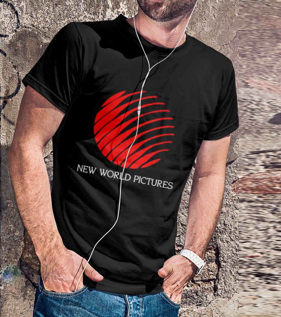 New World Pictures Film Production Classic Cinema Red Spiral T-Shirt
