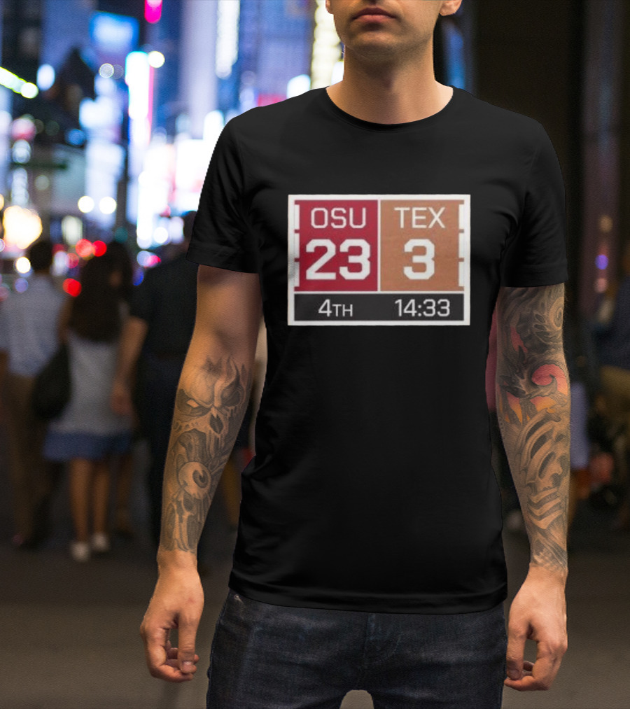 Ohio State Buckeyes Vs Texas Longhorns Scoreboard Comeback Victory 2026 T-Shirt
