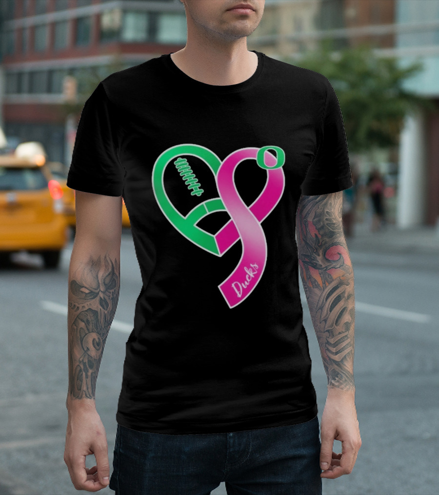 Oregon Ducks Pink Ribbon Breast Cancer Awareness 2026 T-Shirt