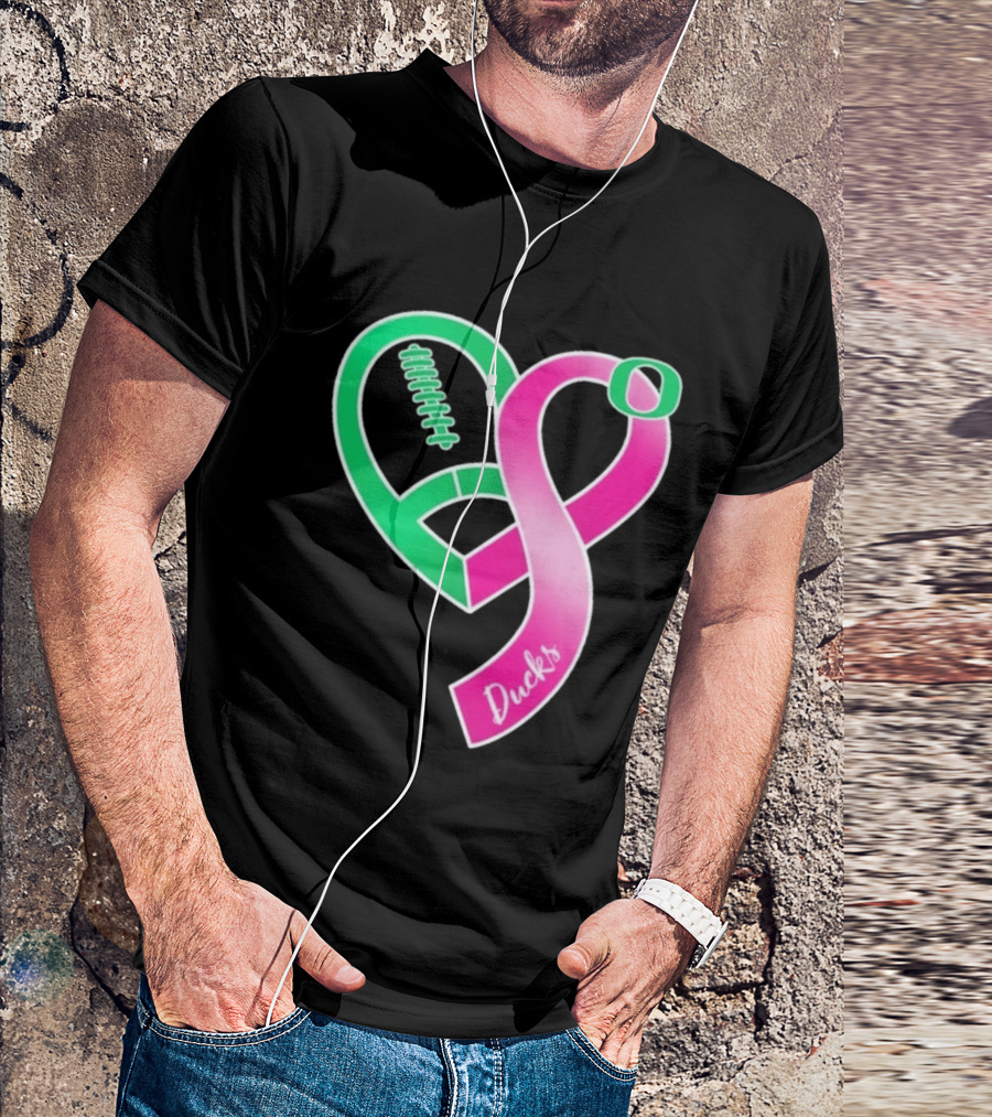 Oregon Ducks Pink Ribbon Breast Cancer Awareness 2026 T-Shirt