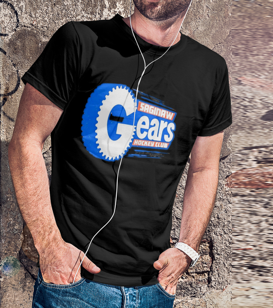 Saginaw Gears Hockey Club IHL Retro Team T-Shirt