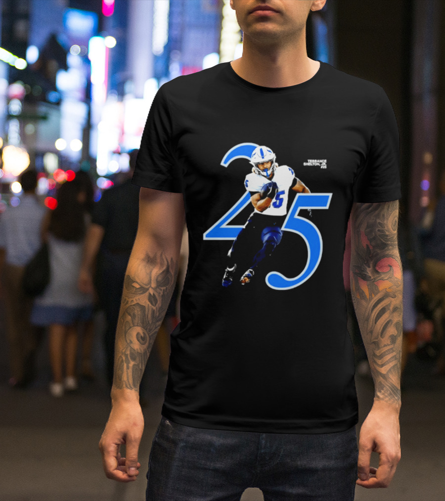 Terrance Shelton Jr 25 Buffalo Bulls NCAA Football Player Jersey Number T-Shirt