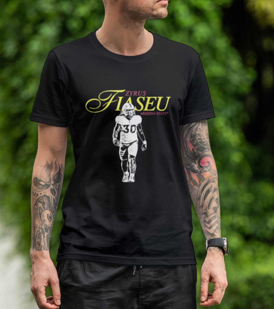 Zyrus Fiaseu 30 Arizona State Football Player T-Shirt