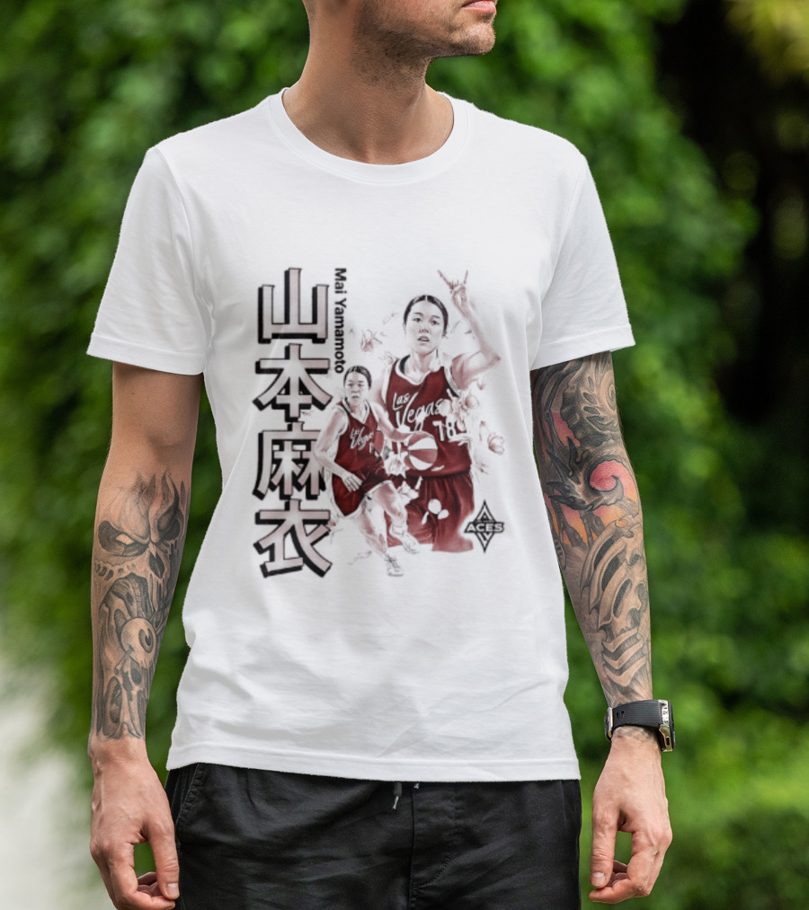 Mai Yamamoto Las Vegas Aces Cherry Blossom Basketball Japanese T-Shirt