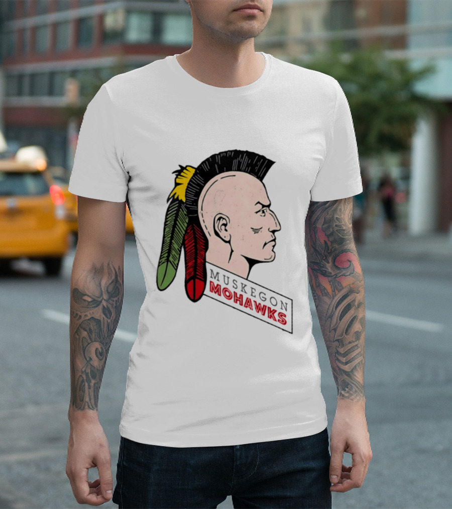 Muskegon Mohawks IHL Minor League Hockey Vintage Team T-Shirt