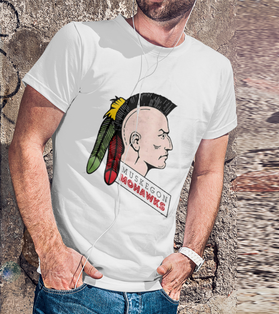 Muskegon Mohawks IHL Minor League Hockey Vintage Team T-Shirt