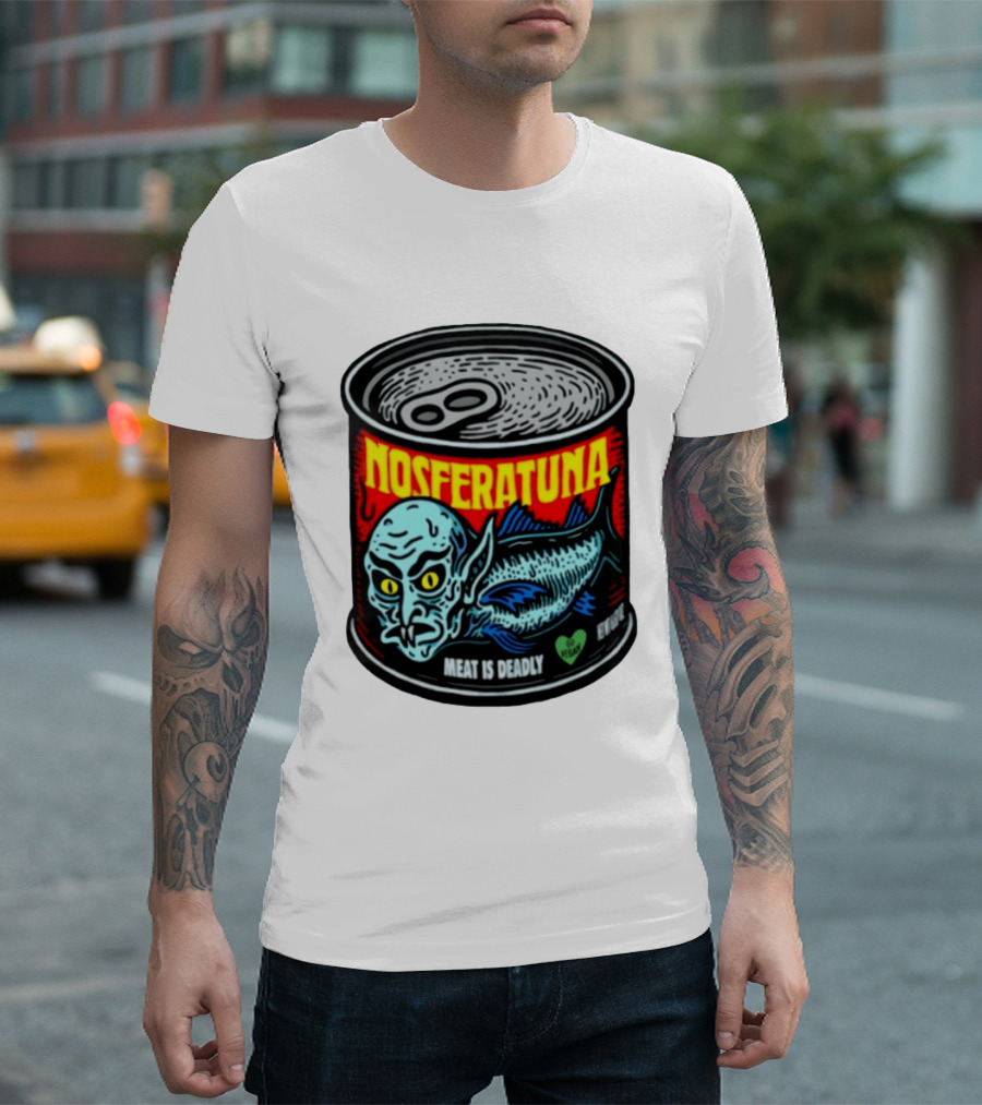 Nosferatuna Meat Is Deadly Go Vegan Nosferatu Can T-Shirt