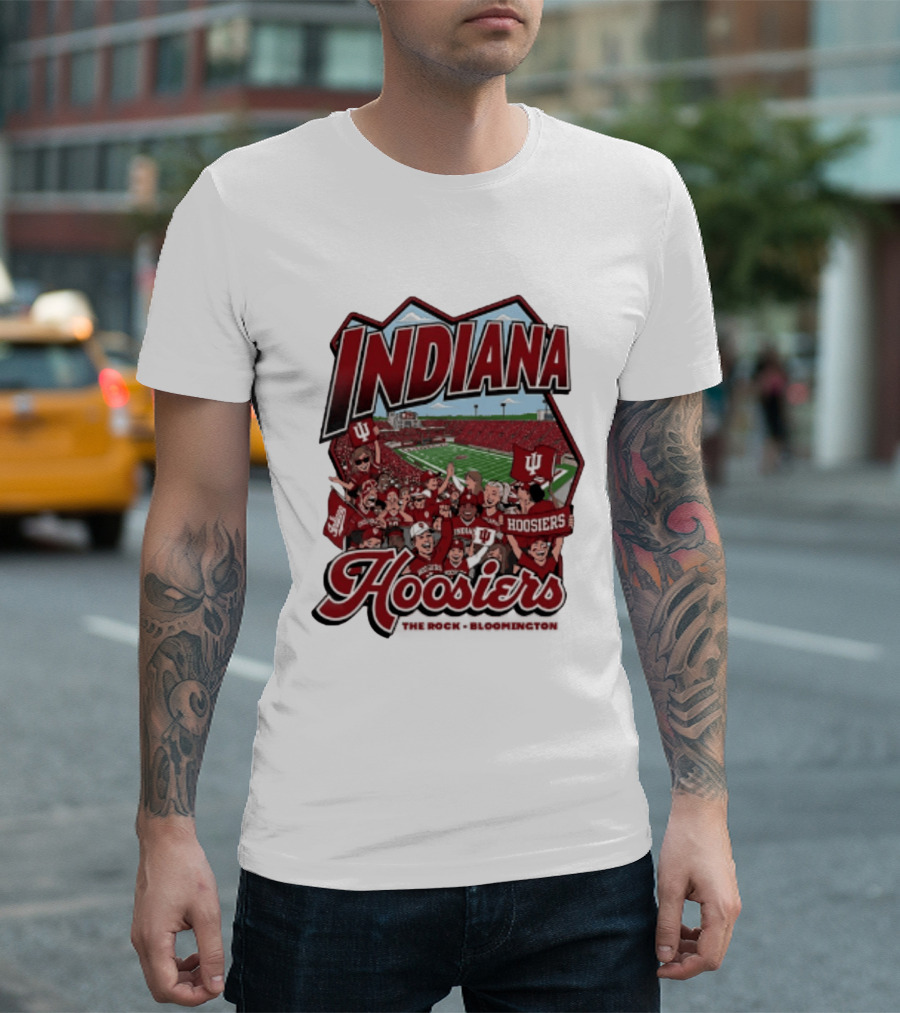 Indiana Hoosiers Football The Rock Bloomington Memorial Stadium Crowd Scene T-Shirt