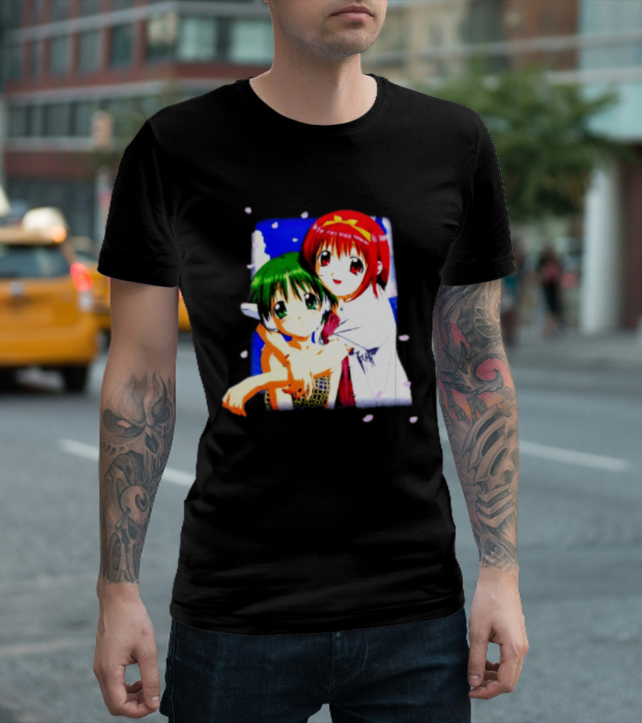 Aquaplus Hike Softgarage Chillweeb Anime Girls Cherry Blossom Hugging Scene T-Shirt