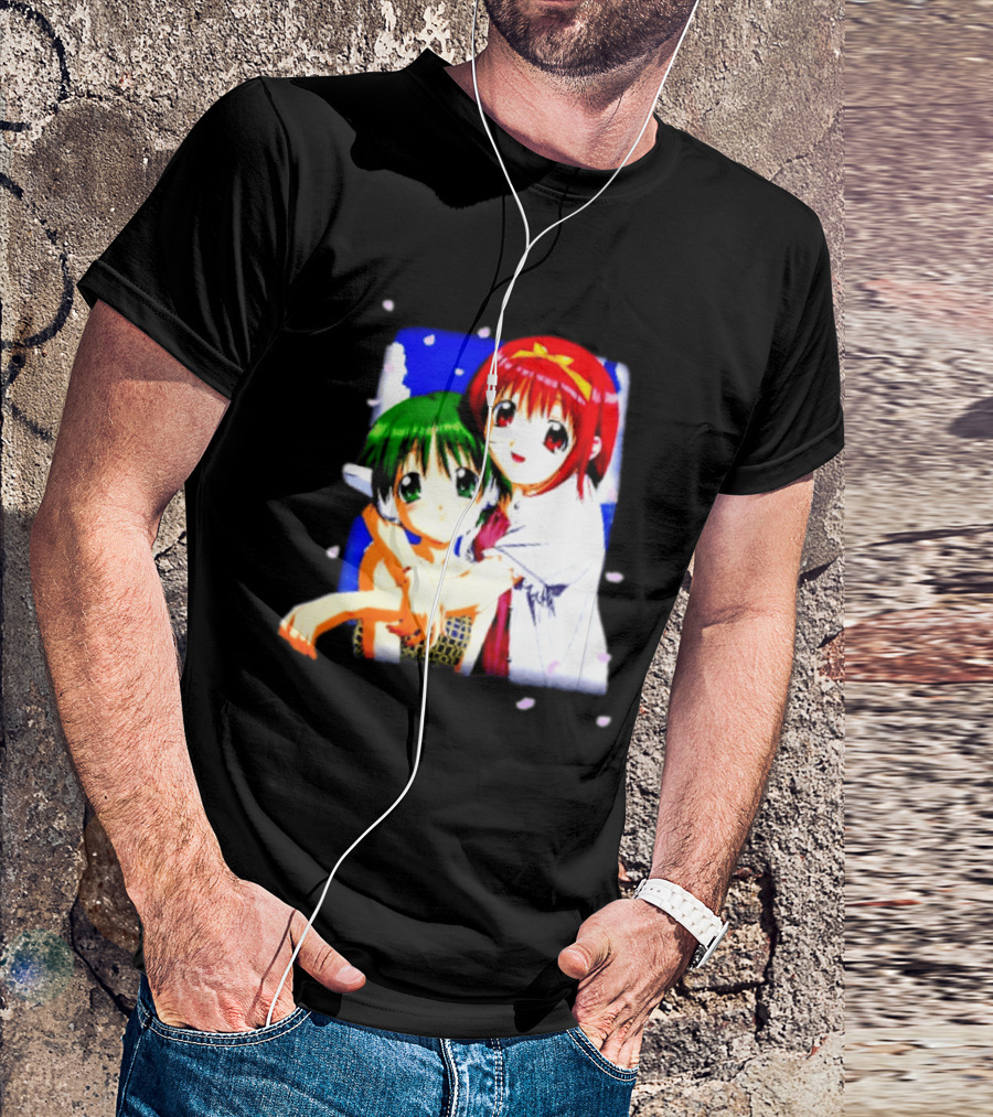Aquaplus Hike Softgarage Chillweeb Anime Girls Cherry Blossom Hugging Scene T-Shirt