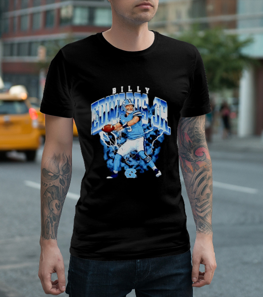 Billy Edwards Jr 9 North Carolina Tar Heels NCAA Football Player T-Shirt