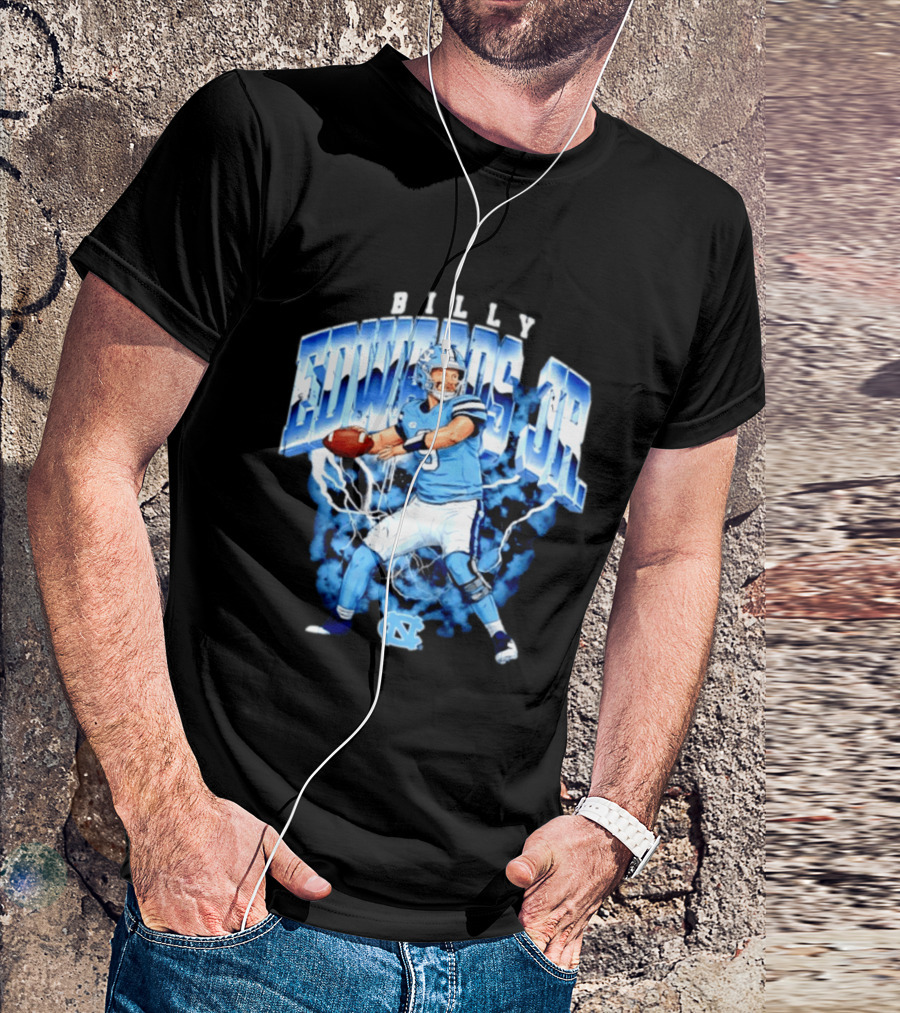 Billy Edwards Jr 9 North Carolina Tar Heels NCAA Football Player T-Shirt
