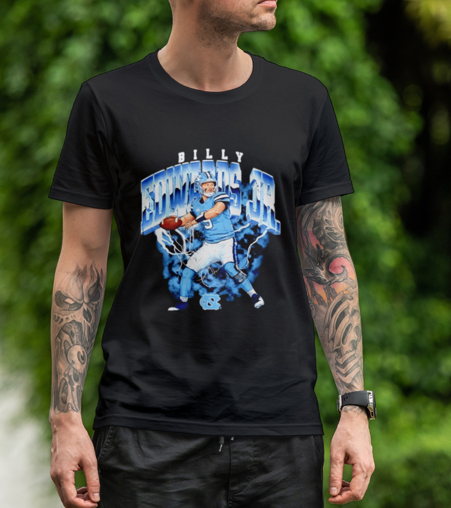 Billy Edwards Jr 9 North Carolina Tar Heels NCAA Football Player T-Shirt