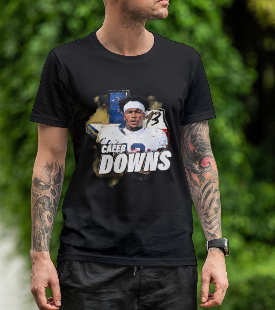 Caleb Downs Number 13 Lone Star State Football Dallas Cowboys T-Shirt