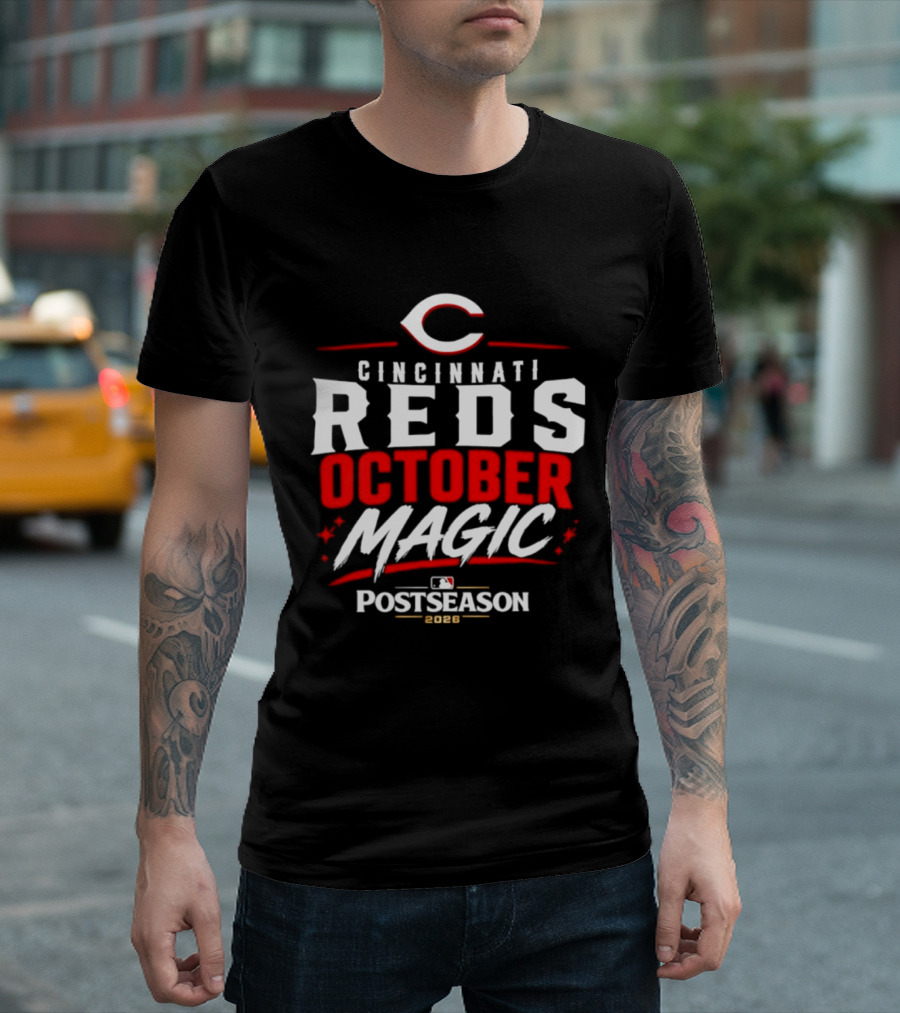 Cincinnati Reds October Magic 2026 MLB Postseason T-Shirt