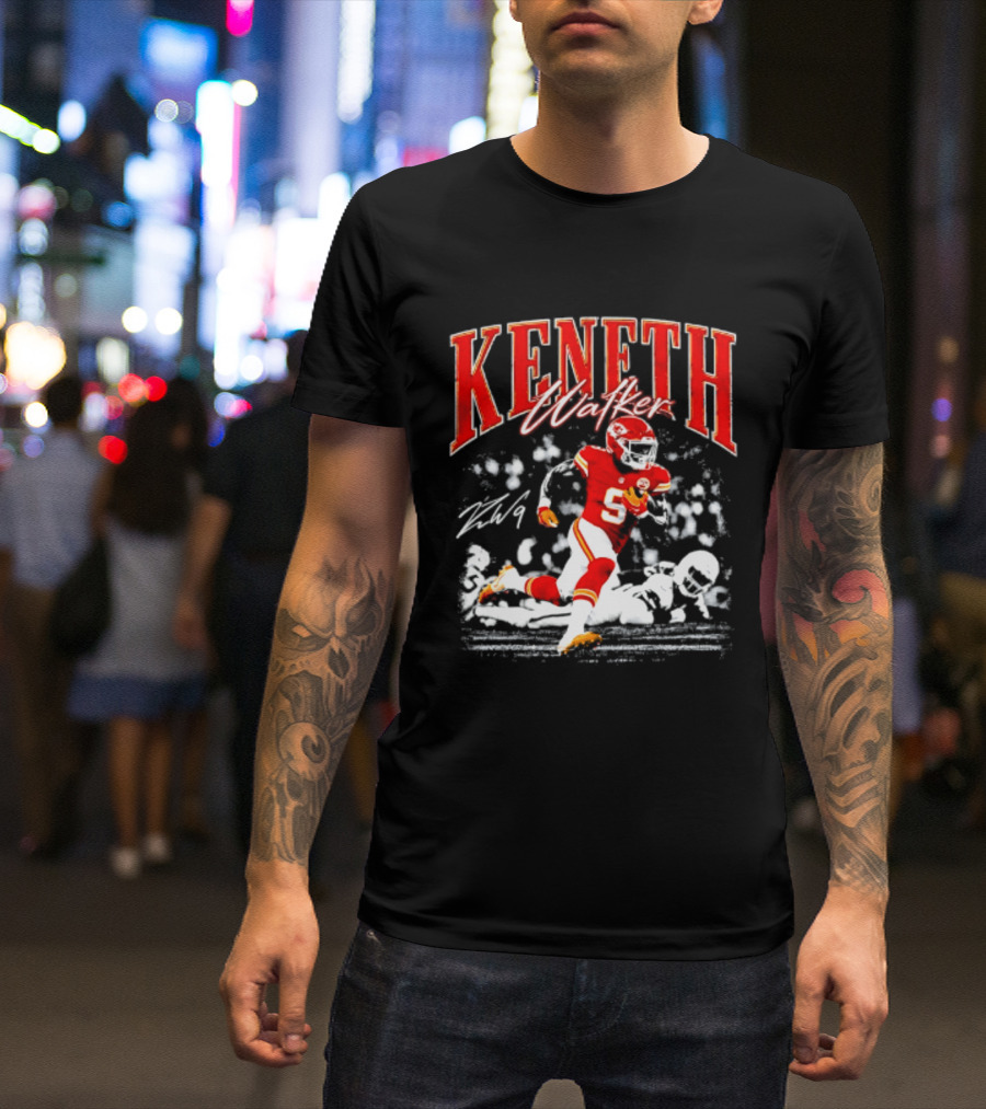 Keneth Walker Kansas City Chiefs Running Football Player T-Shirt