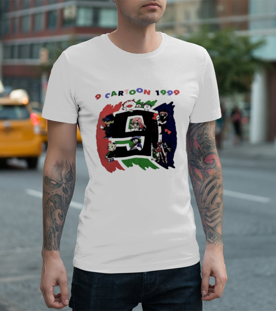 9 Cartoon 1999 Anime Characters Nostalgia T-Shirt
