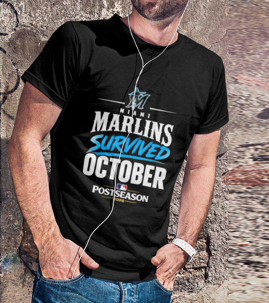 Miami Marlins Survived October 2026 MLB Postseason Victory Celebration T-Shirt