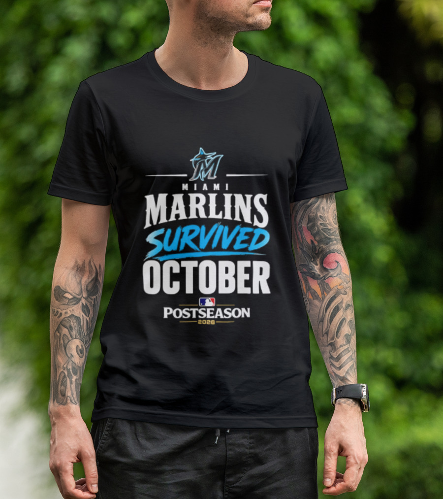 Miami Marlins Survived October 2026 MLB Postseason Victory Celebration T-Shirt
