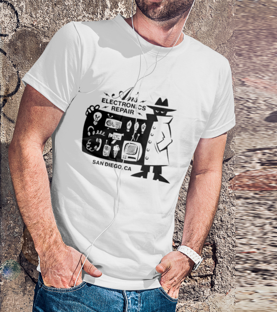 An's Electronics Repair Spy Trench Coat San Diego CA T-Shirt