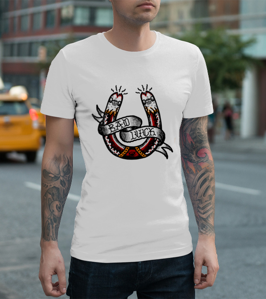 Bad Luck Horseshoe Skateboarding T-Shirt