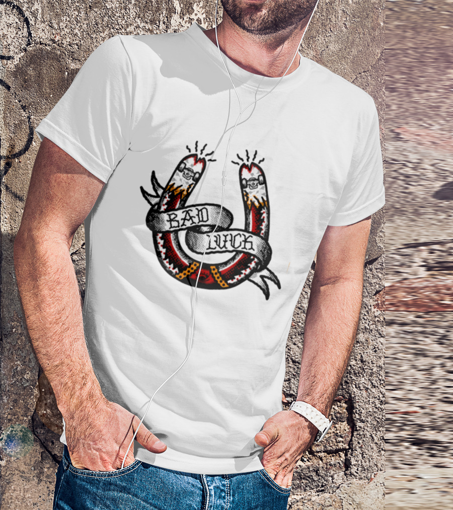 Bad Luck Horseshoe Skateboarding T-Shirt