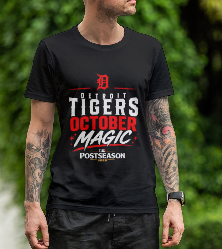 Detroit Tigers October Magic 2026 MLB Postseason Classic Team Spirit T-Shirt