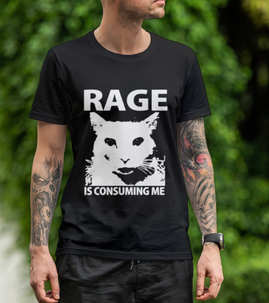 Rage Is Consuming Me Cat Meme T-Shirt