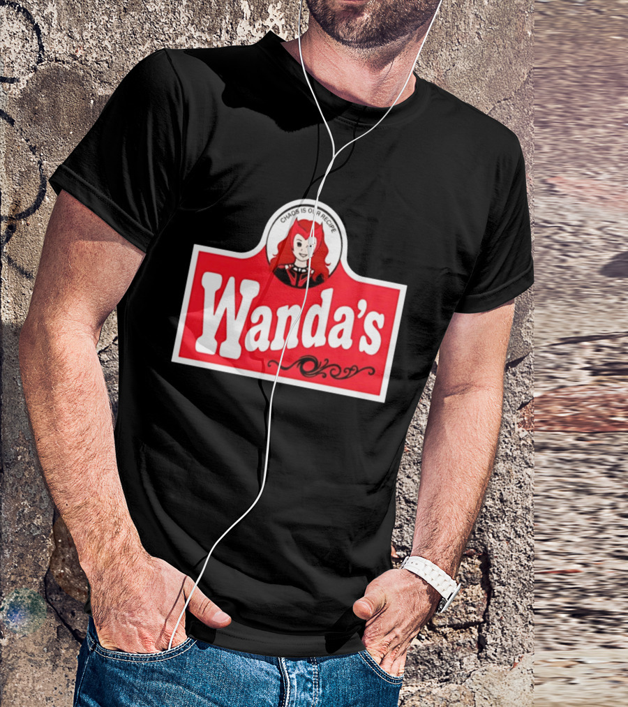 Wanda's Chaos Is Our Recipe Text With Character Graphic And Red T-Shirt