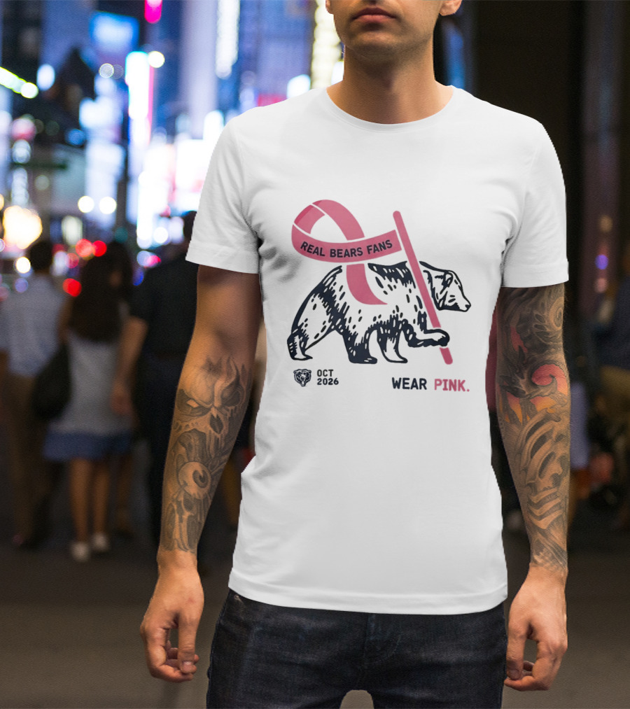 Real Bears Fans Wear Pink Kyle Monangai Oct 2026 T-Shirt