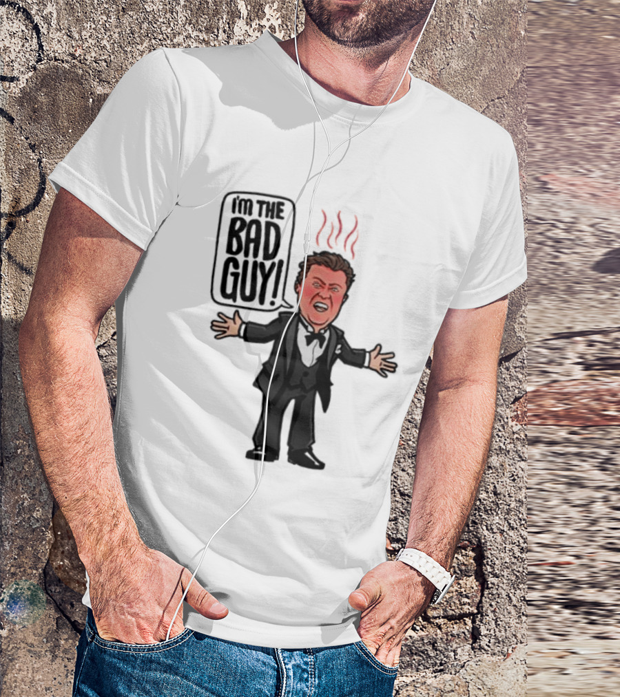 Say Hello To The Bad Guy Cartoon Flames Expression T-Shirt