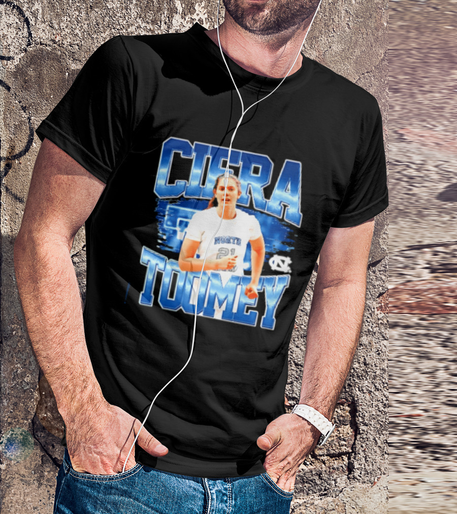 Ciera Toomey 21 North Carolina Tar Heels NCAA Women's Basketball T-Shirt