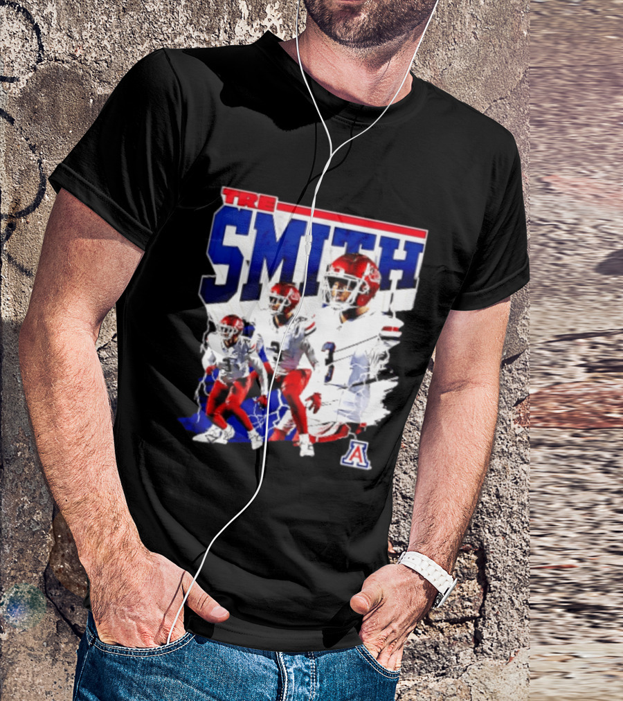Tre Smith 3 Arizona Wildcats NCAA Football Player T-Shirt
