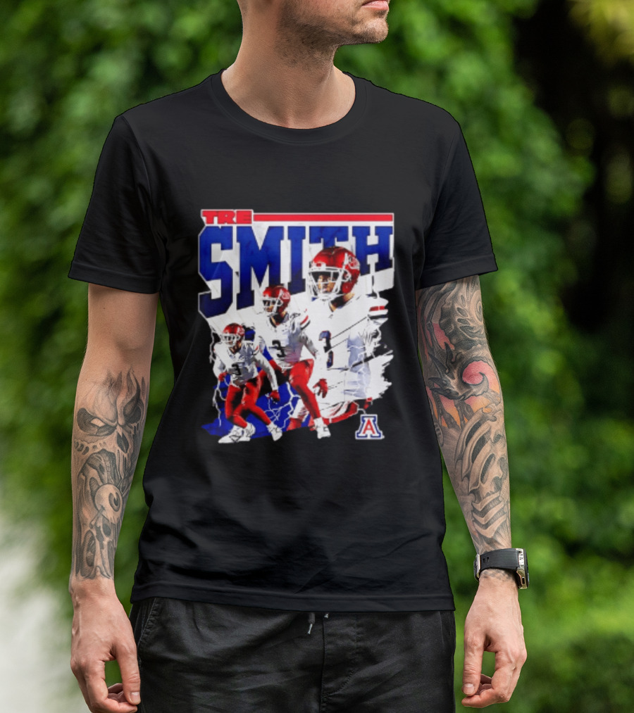 Tre Smith 3 Arizona Wildcats NCAA Football Player T-Shirt