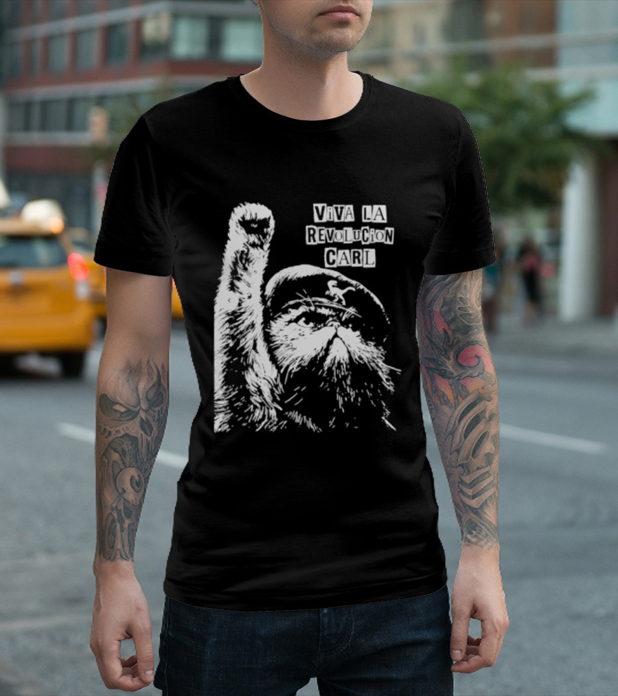 Viva La Revolucion Carl Cat Che Guevara T-Shirt