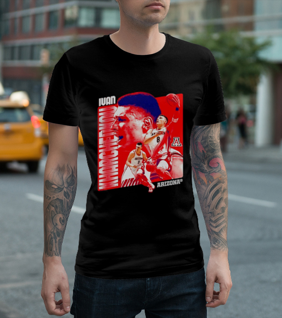 Ivan Kharchenkov 8 Arizona Wildcats NCAA Basketball Player T-Shirt