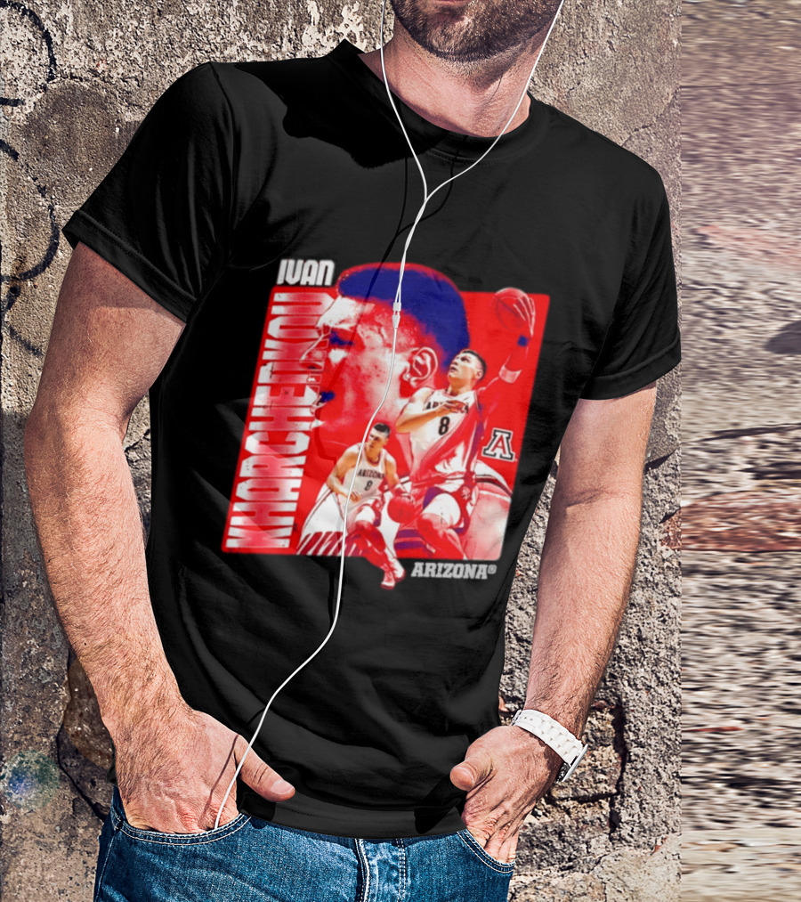 Ivan Kharchenkov 8 Arizona Wildcats NCAA Basketball Player T-Shirt