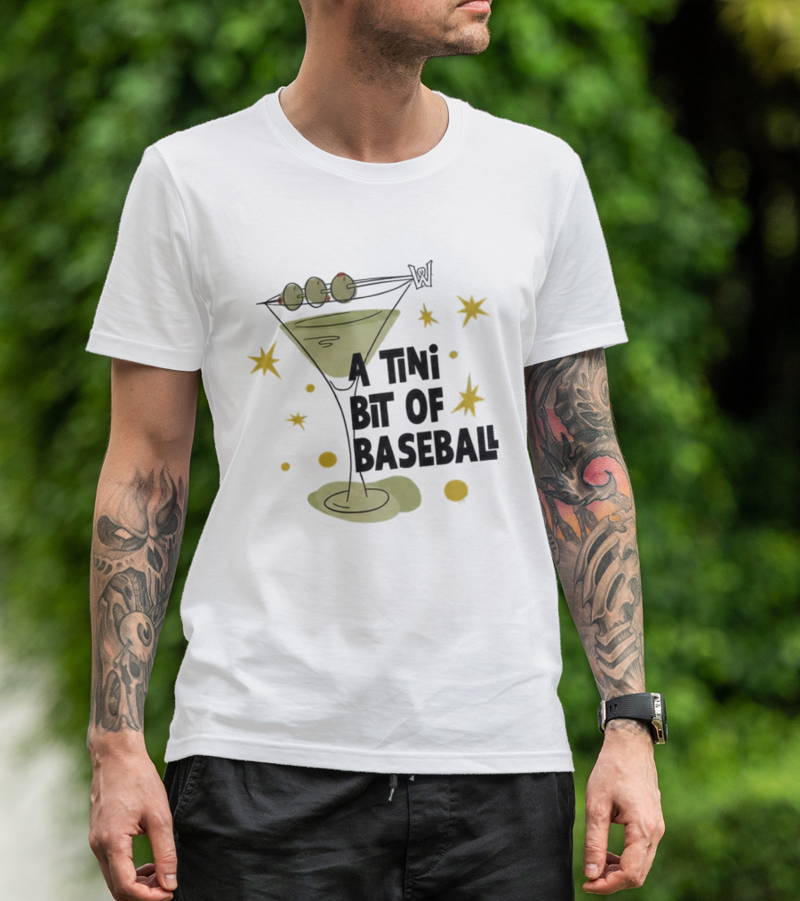 WooSox 2026 A Tini Bit Of Baseball Martini Olives Stars T-Shirt