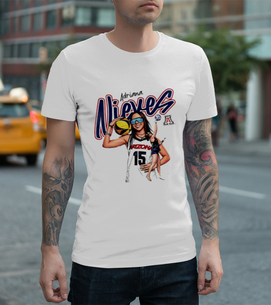 Adriana Nieves 15 Arizona Wildcats Beach Volleyball NCAA Player T-Shirt